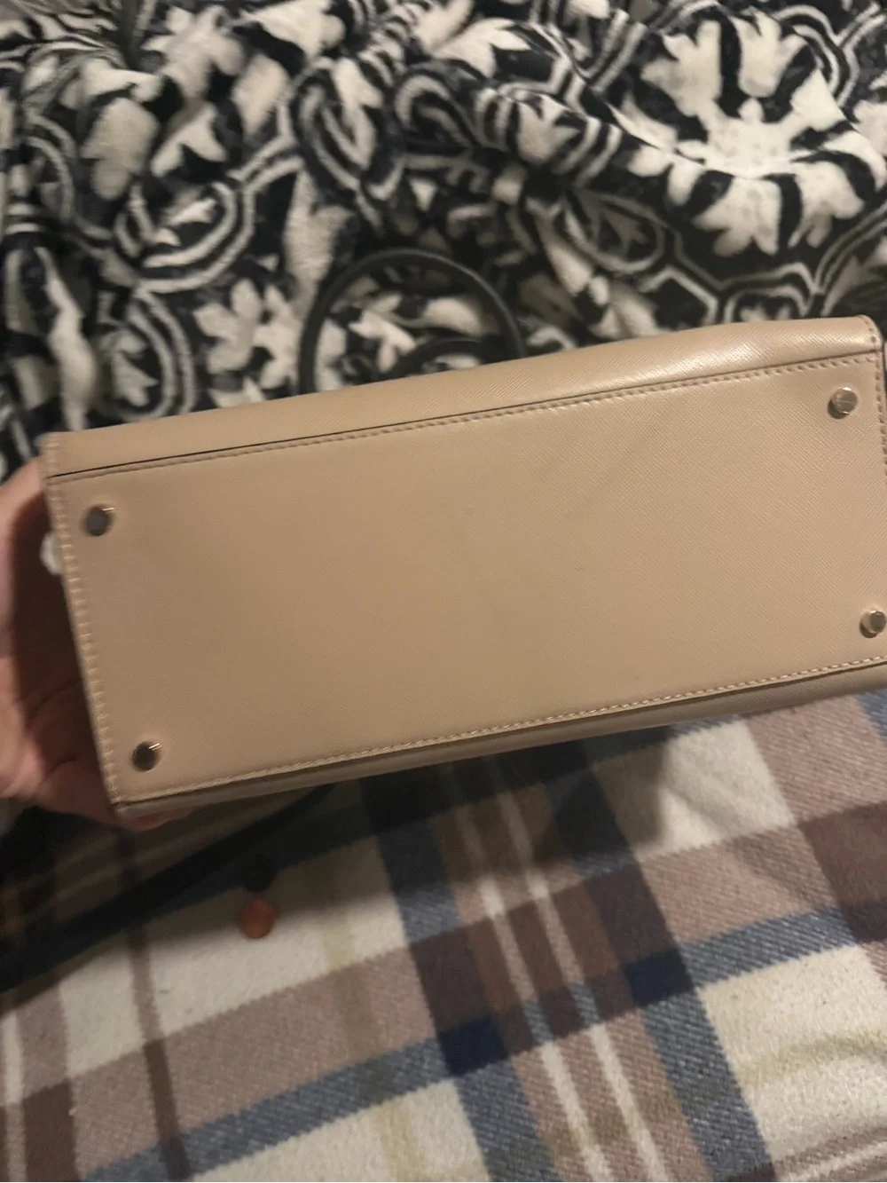 kate spade Two-Tone Beige, White & Black Satchel